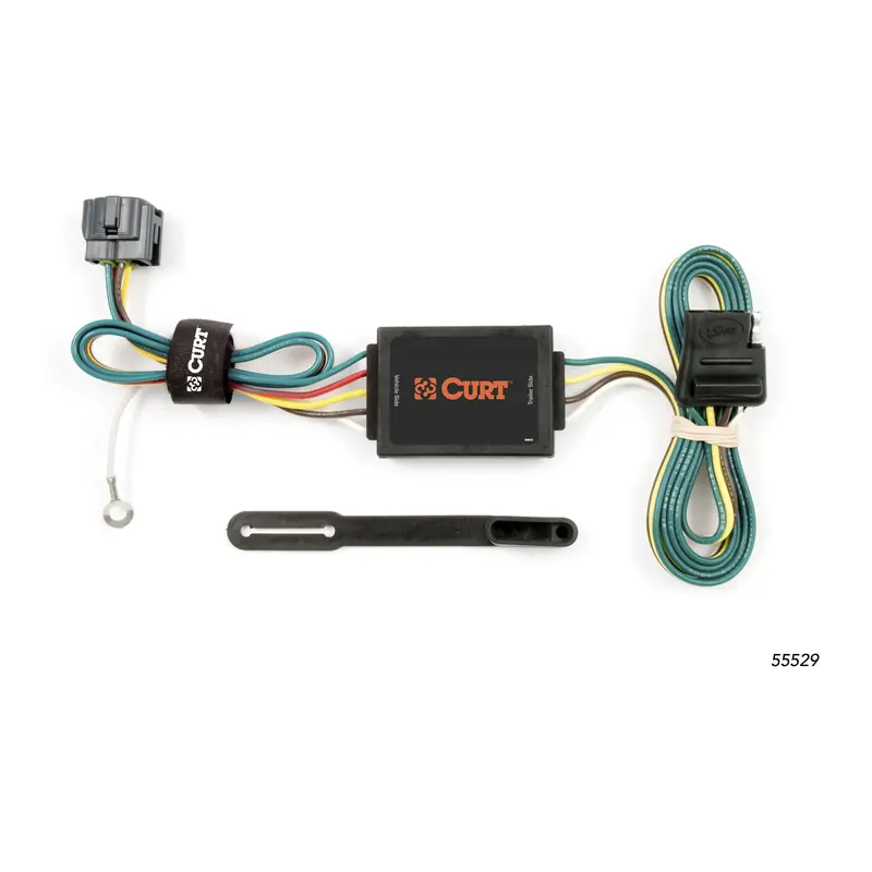Curt - Custom 4-Flat, Select Kia Sportage, Oem Tow Package Required - 55529 1