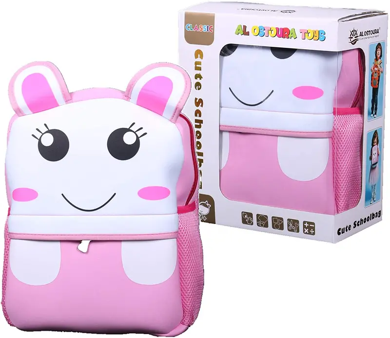 Cute School Bag-Pink Animal 1