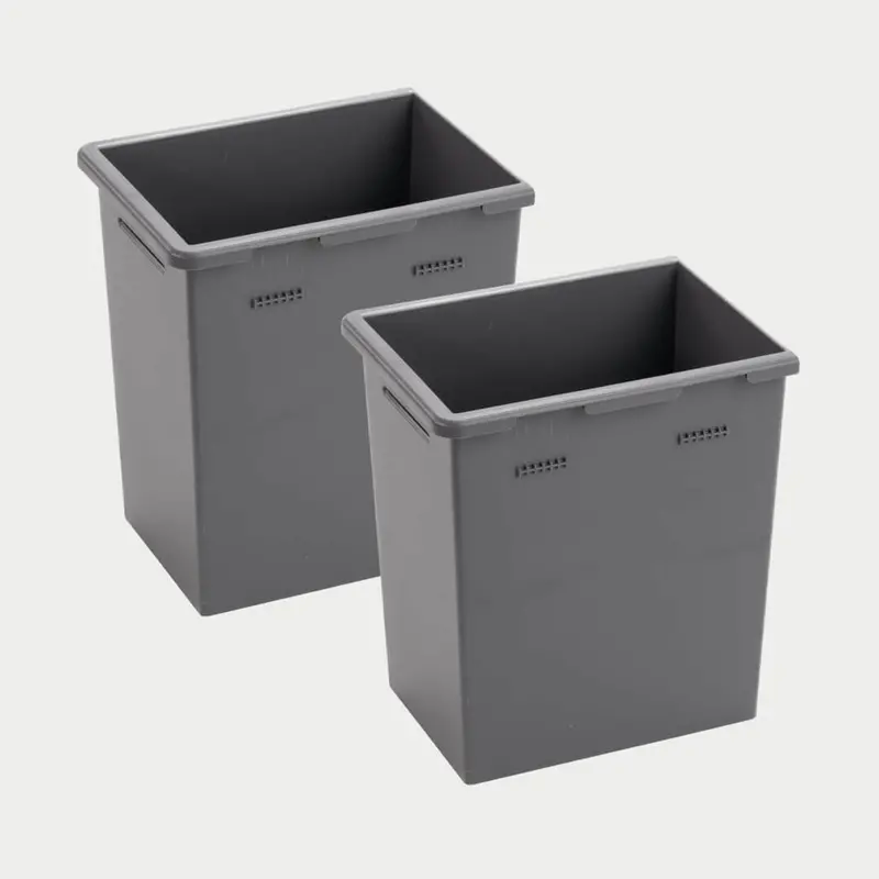 Decked - Deep Stash Bins - Storage Bins Vx & Vy Drawer Systems - One (1) Set Of Two (2) - A0085-Dsbn-Gry 1