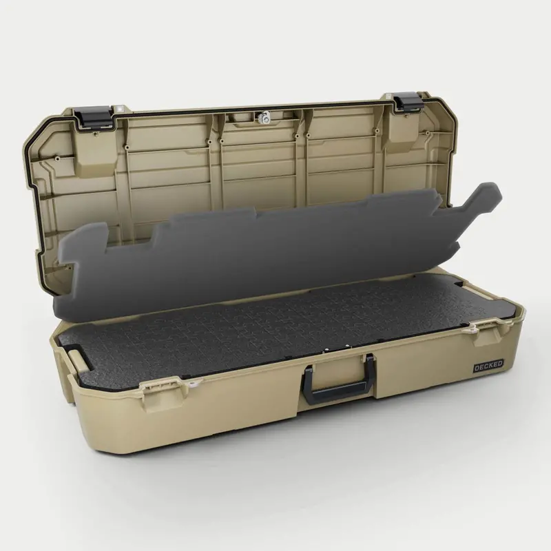 Decked - Honcho 80 Foam - D-Co Case - Includes One (1) Integrated Lock And 4 Layer Puzzlefoam ™ - Tan With Black Latches - A0031-Manf-Blk 1