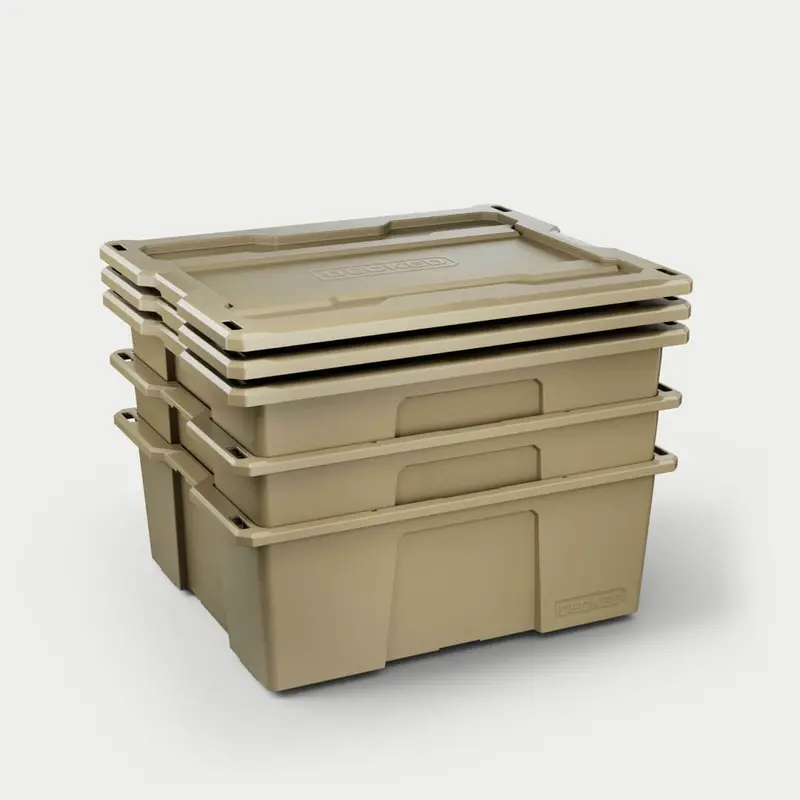 Decked - Payloader 32 - D-Co Bin With Snap On Lid - One (1) - All Tan - A0041-Dbin-Tan 1