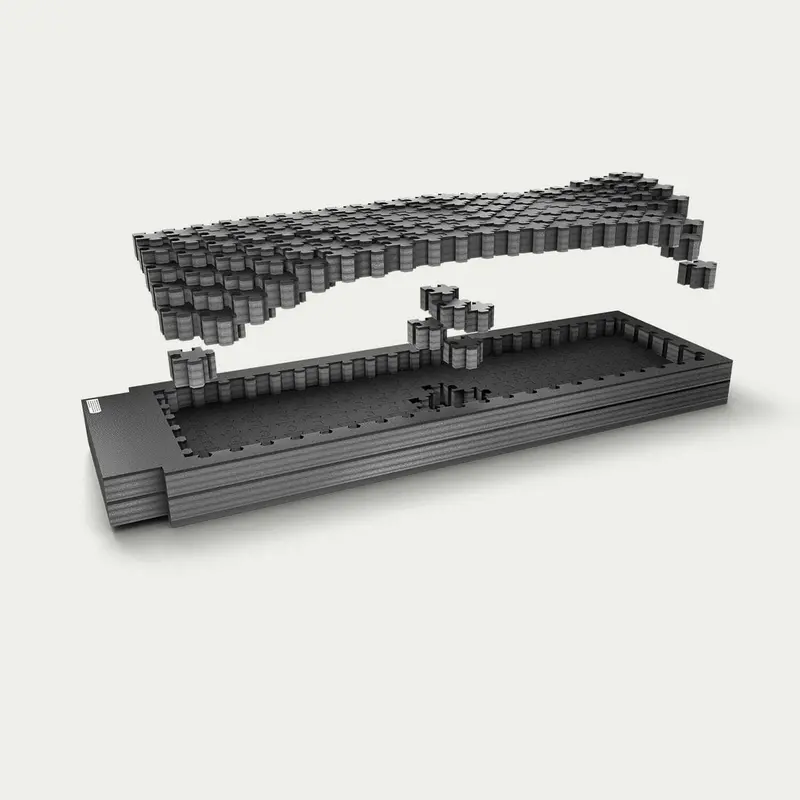 Decked - Piecekeeper Puzzlefoam ™ For Vx Short Drawer Systems - 3 Layer Puzzlefoam™ - A0151-Pzfm-Vxst 1