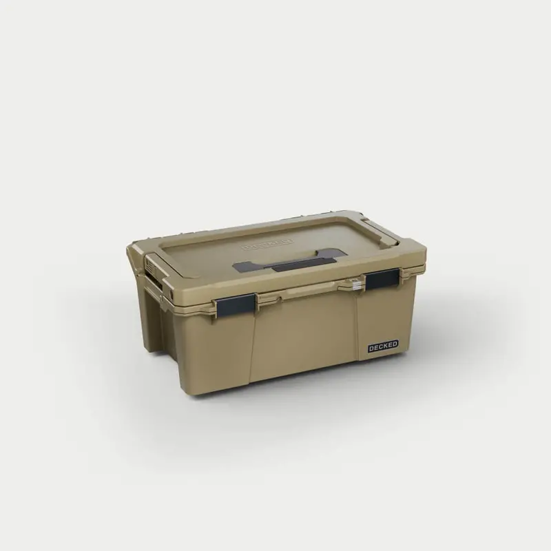 Decked - Sixer 16 - D-Co Case - Includes One (1) D-Co Tray - Tan With Black Latches - A0010-Sixr-Tan 1