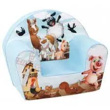 Delsit Arm Chair - Farm Animals Blue 1