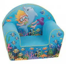 Delsit Arm Chair - Sea Fun Blue 1
