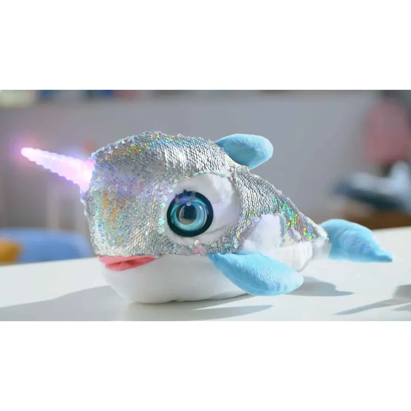 Dimian Stella Whale Story Telling Interactive Soft Toy For Kids Age 3Y+ - 36 Cm (Silver) 1