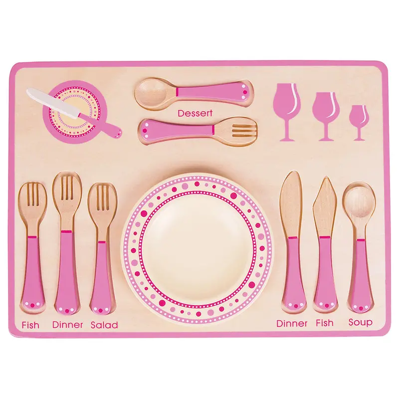 Dinner Place Setting - Pink 1