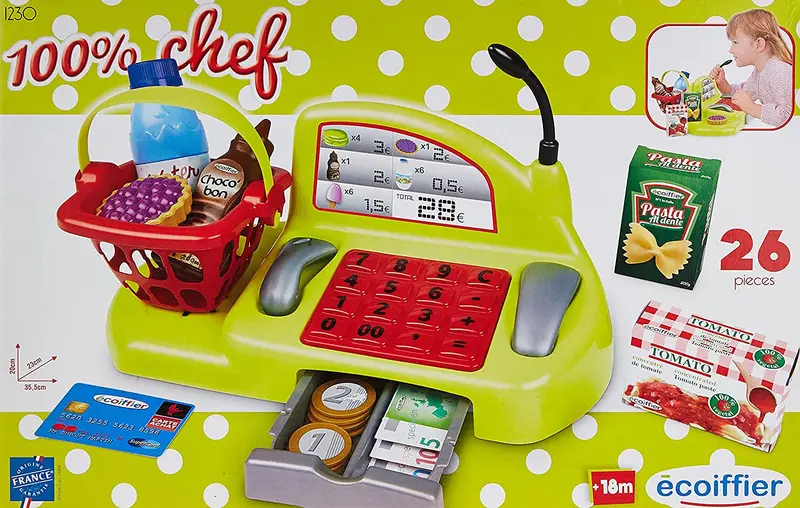Ecoiffier - 100% Chef Cash Register 26Pcs 2