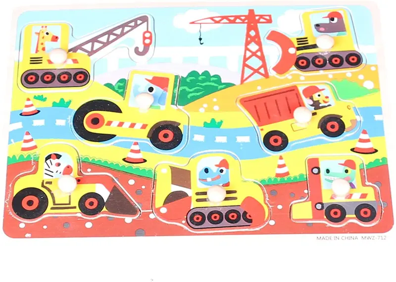 Engineering Vehicle Puzzle- Educational Wooden Toy 1