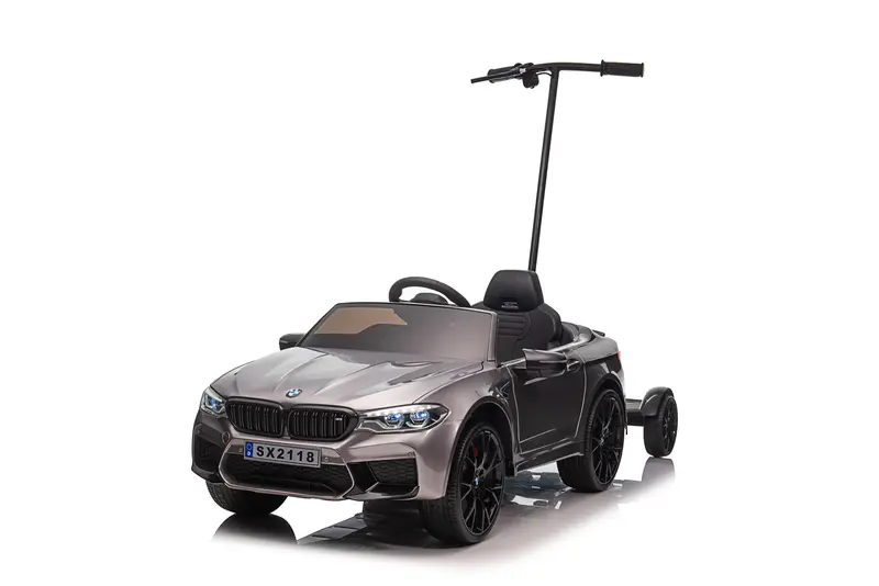 🔥 Licensed Bmw 12V 14Ah Kids Electric Ride-On Car 🚗 | Push Bar + Adult Standing Plate 🛴 1