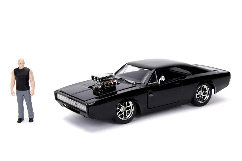 Fast & Furious 1970 Dodge Charger Street, 1:24 W/ Figurine Dominic Toretto 1