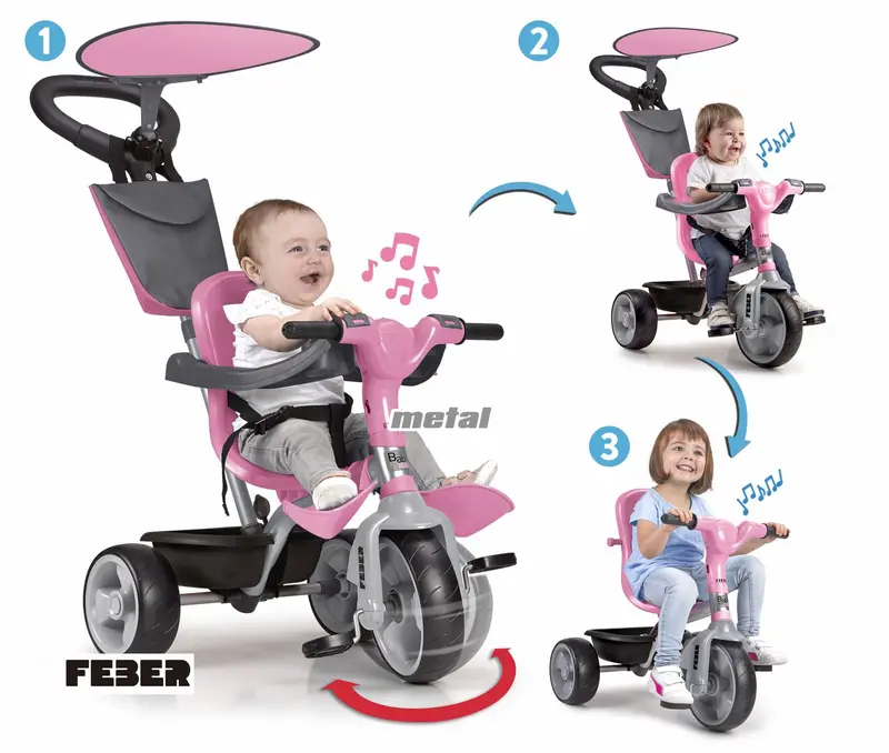 Feber Trike Baby Plus Music Pink C20 1