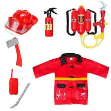 Firefighter Costume Set - Small (100-110 Cm) 1