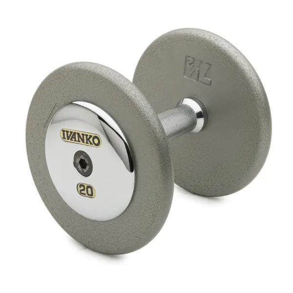 Fixed Dumbbell Set - Cast Iron, Machined Plates W/ Machined, Chromed End Plate | Rm/Epc-1.5 1