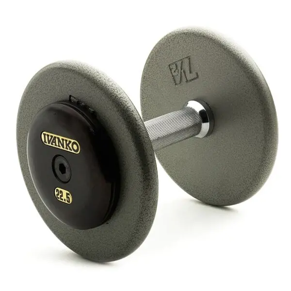 Fixed Dumbbell Set -(Individual Pairs) Cast-Iron, Machined Plates W/Machined, Black-Oxide End Plate | Rm/Ep-1.5 1