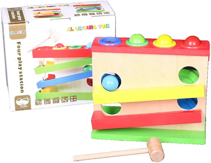 Four Play Station Educational Toys Wooden 1