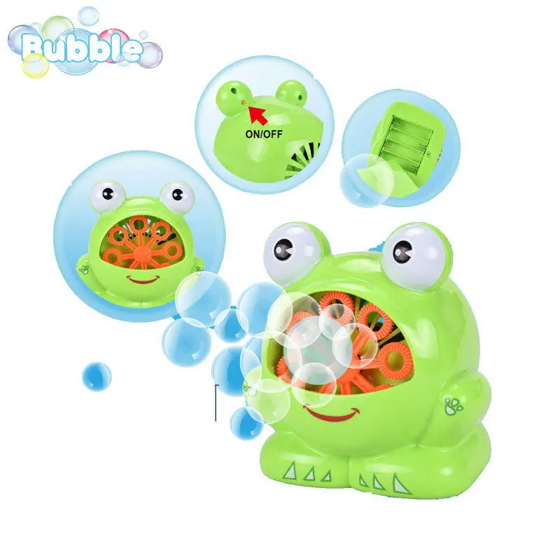 Frog Bubble Fun Soap Bubble Machine Set For Kids 1