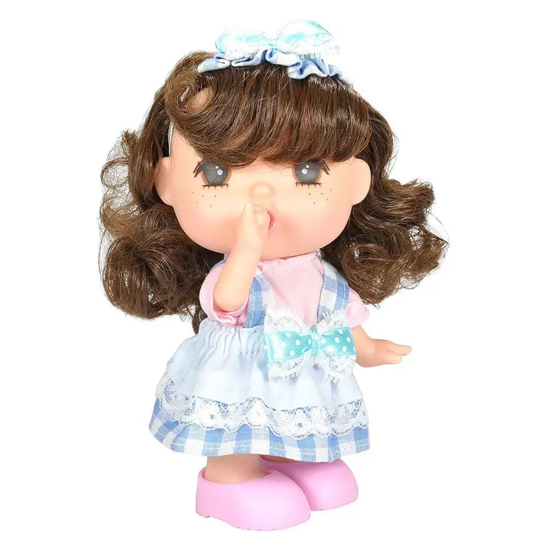Gege Vinyl-Bodied Mini Brunette Girl Doll 6 1