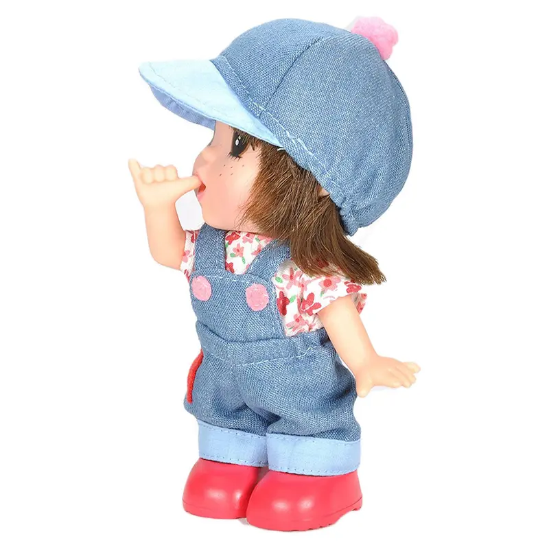 Gege Vinyl-Bodied Mini Brunette Girl Doll 6 1