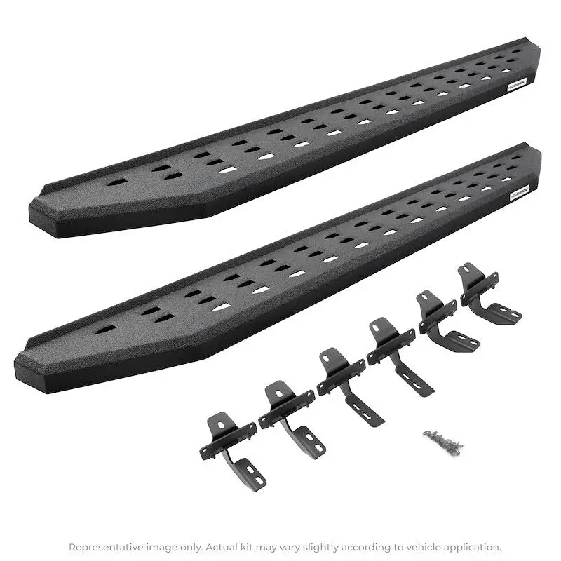 Go Rhino - 69410687T - Rb20 Running Boards With Mounting Brackets - Protective Bedliner Coating 1