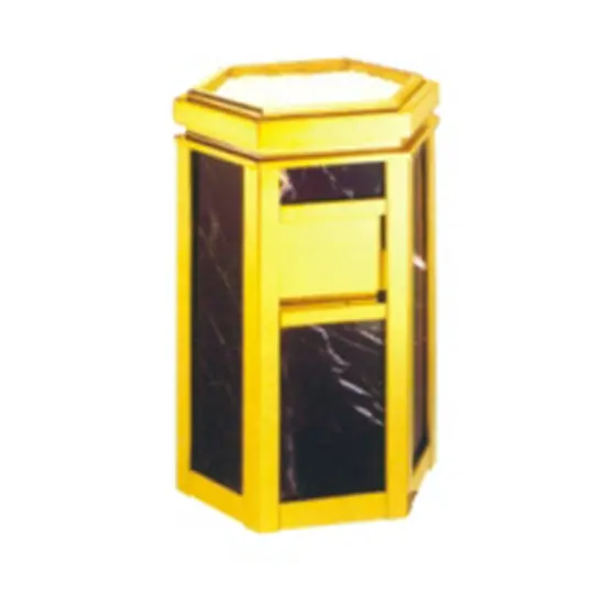 Gold Cabinate Single Trash Bin For Kids-Golden 4 2