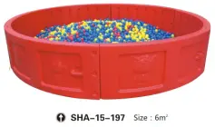 Gold Indoor Kids Ball Pit Round Shape-Soft Round Pool 1