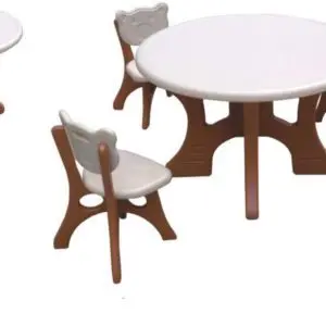 Gold Indoor Round Table And Chair Set 1