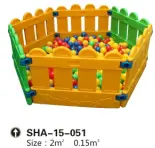 Gold Kids Ball Pit With Plastic Fence 1