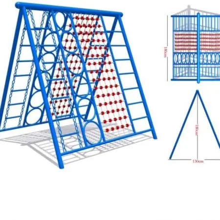 Gold Outdoor Climbing Structure For Kids Blue 1