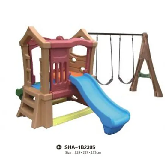 Gold Outdoor-Small Slide And Swing 1