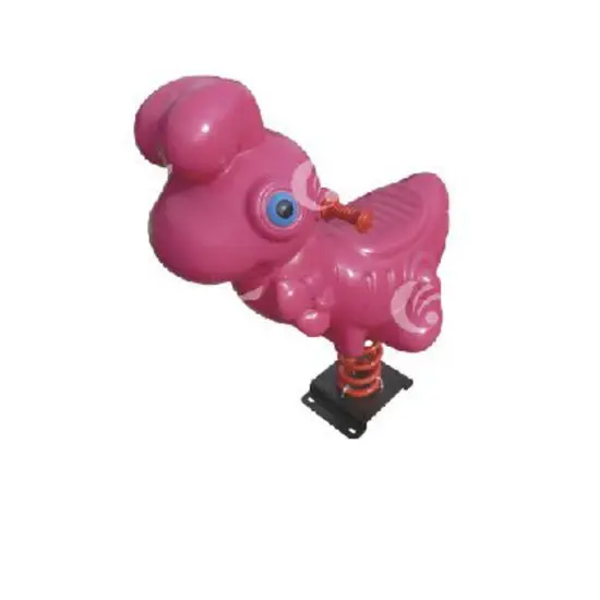 Gold Pink Outdoor Playground -  Animal Spring Seesaw 1