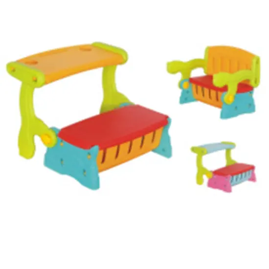 Gold - Plastic Dual-Purpose Chair And Table 1