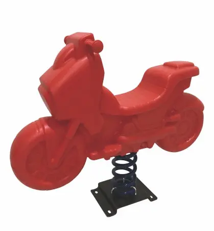 Gold Red Outdoor Playground -  Bike Spring Seesaw 1