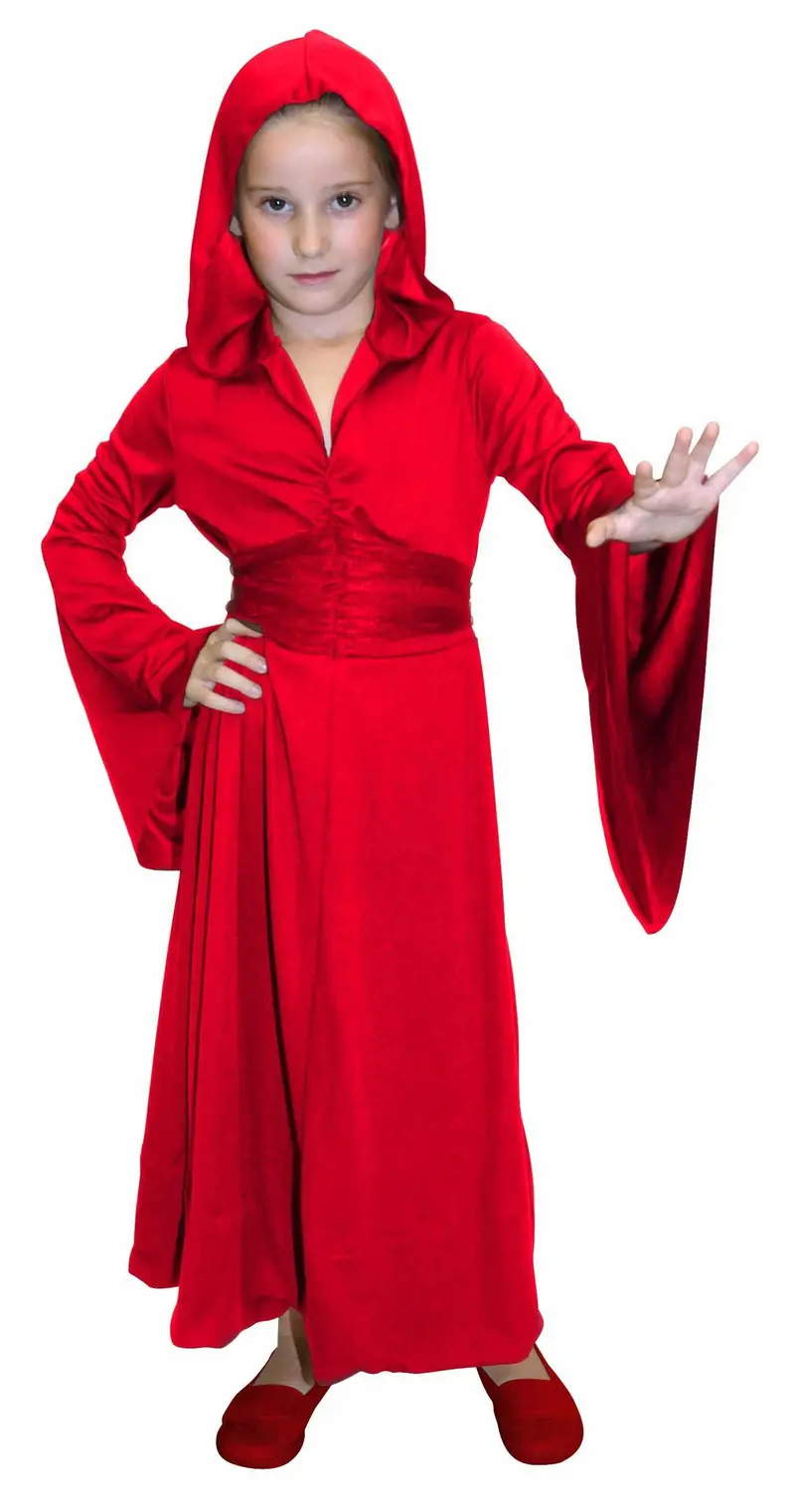 Halloween Red Hooded Costume For Girls 1