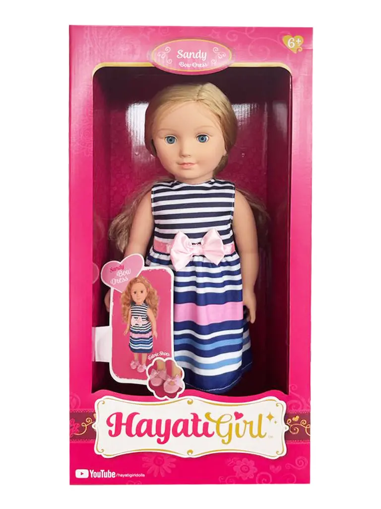 Hayati Girl Doll Sand Bow Dress 18 Inch 1