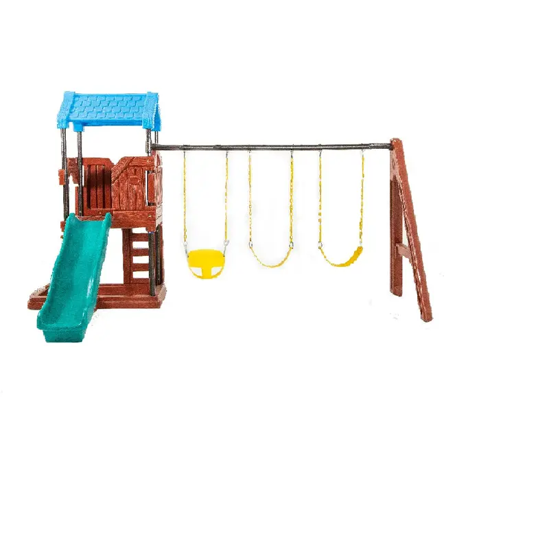 High Quality Plastic Children's Outdoor Playground With Slides And Swings 1