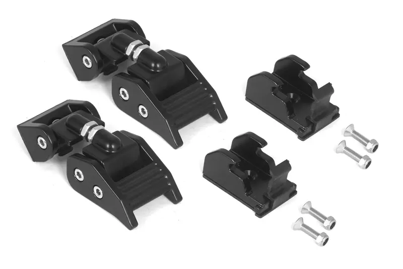 Hood Catches, Black Aluminum; 97-06 Jeep Wrangler Tj 1