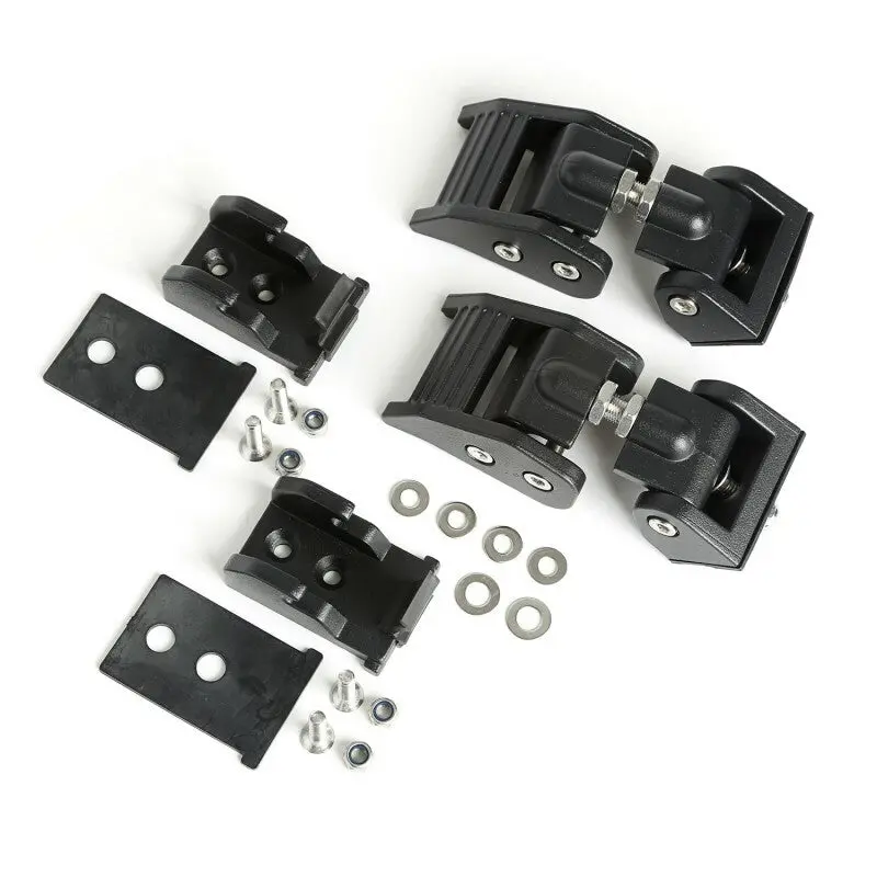 Hood Catches, Textured Black; 07-16 Jeep Wrangler Jk 1