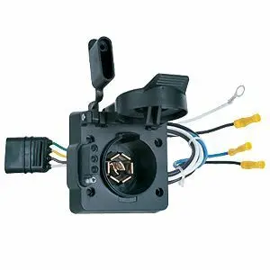 Husky Towing - 13165 7 Way Blade And 4 Way Dual To 4 Way Flat On Towed Vehicle With Mounting Bracket 1