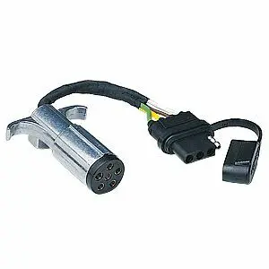 Husky Towing - 13168 6 Pole Round And 4 Wire Flat Flexible Wire With Dust Cover 1