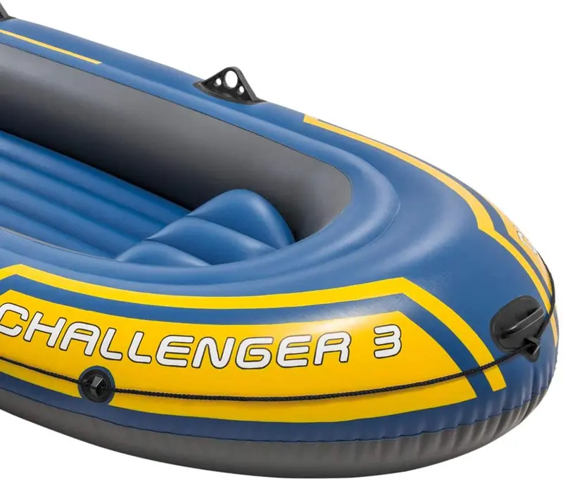 Intex Challenger 3 Inflatable Boat Set With Oars + Inflator, 3-Person 1