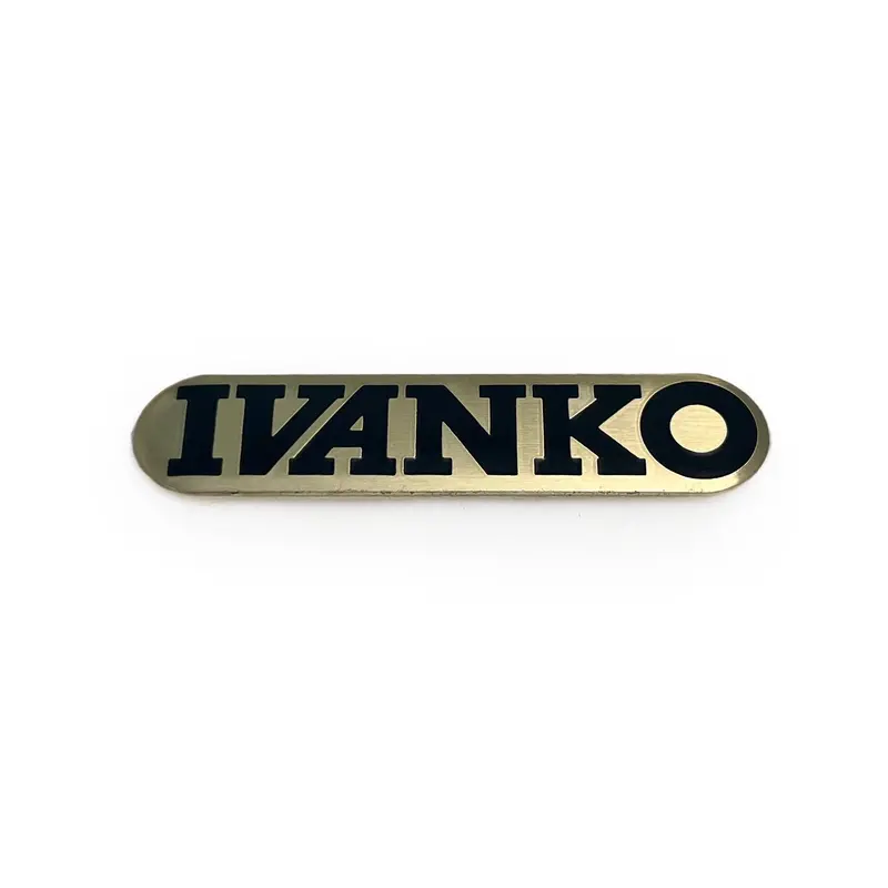 Ivanko Brass Name (Logo) Plate Insert For Dumbbell End Plates - Nbr/Ivanko 1