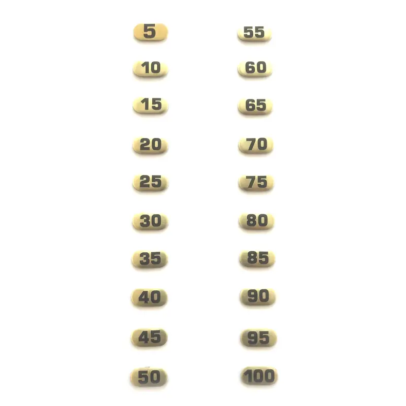 Ivanko Replacement Brass Number Plates For Cast-Iron Dumbbells (Part No. Nbr/M) 1