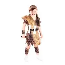 Jungle Stone Age Girl Kids Costume 1