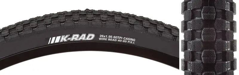 Kenda K-Rad 26 X 1.95 Bicycle Tire 1