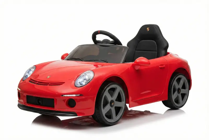 Kids 12V Porsche Licensed Ride-On Car (Red) – Electric Battery Powered Ride-On Vehicle 1