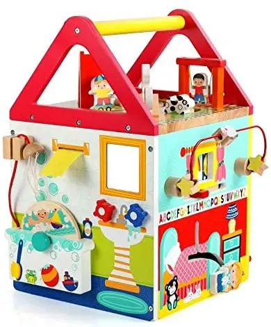 Kids Wooden Playhouse Box 1