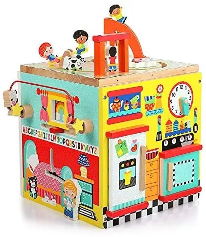 Kids Wooden Playhouse Box 2