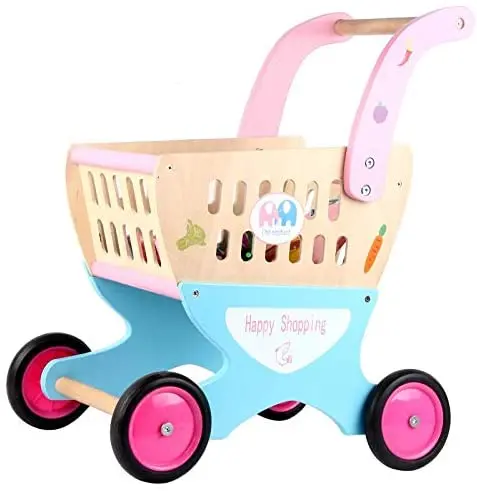 Kids Wooden Shopping Cart Toy 1