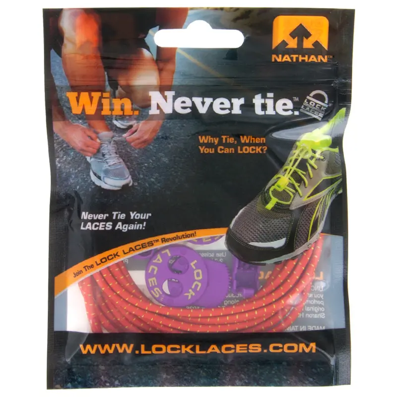 Lock Laces™ Nathan Sports Cactus Flower/Tangerine Tango 1
